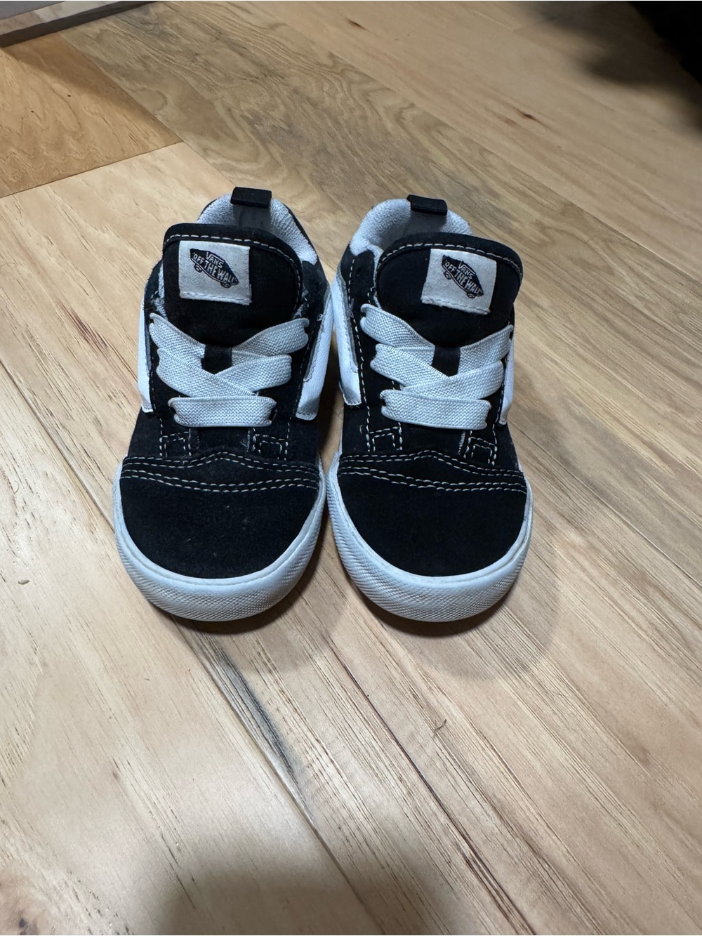 Vans Kids Black and White Skate Sneakers
